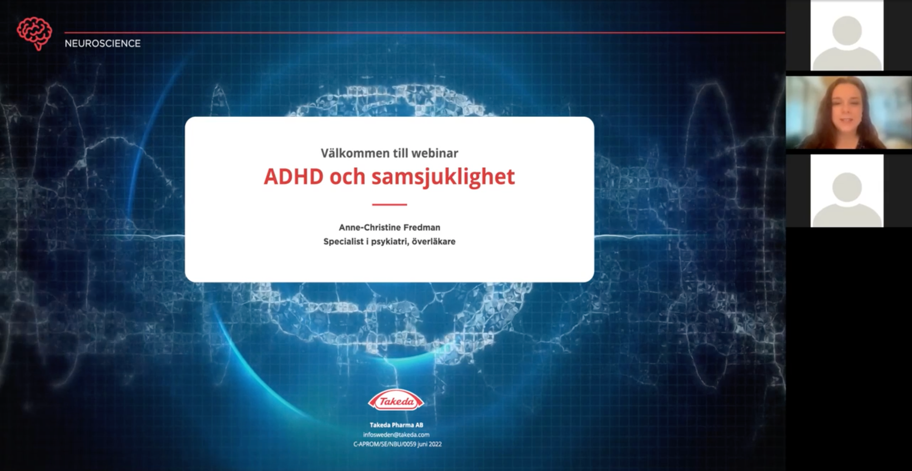 ADHD och samsjuklighet webinar startscreen