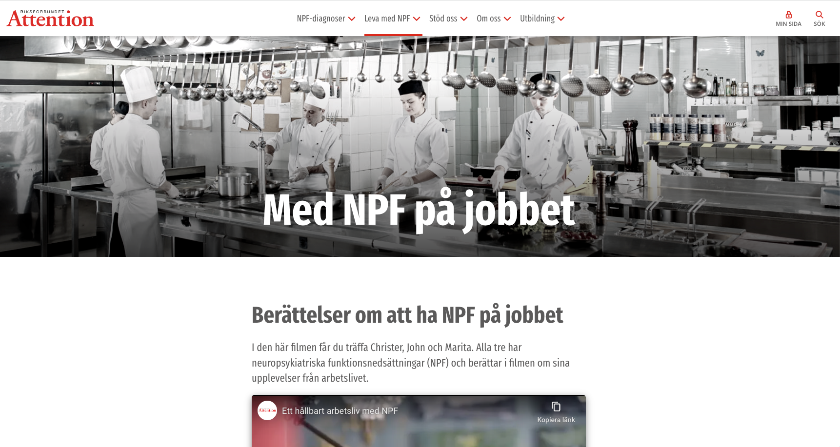 NPF på jobbet hemsida